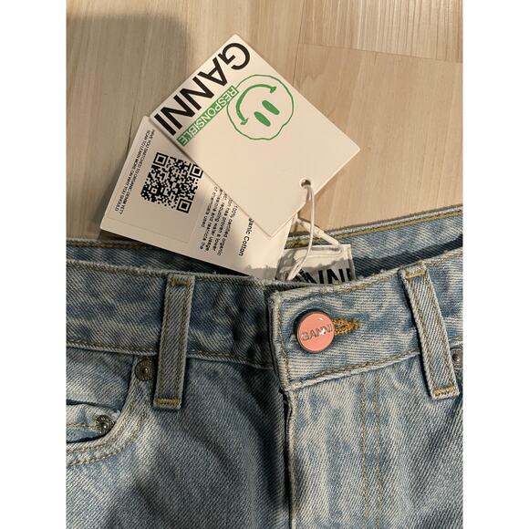 Ganni Denim Betzy high rise flared jeans size 24 waist 32L - Picture 7 of 8